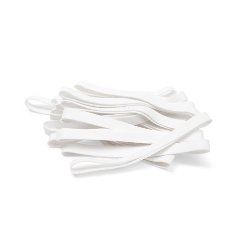 TPE rubber bands app. 130 - 140 x 10 mm, white, 20 pieces