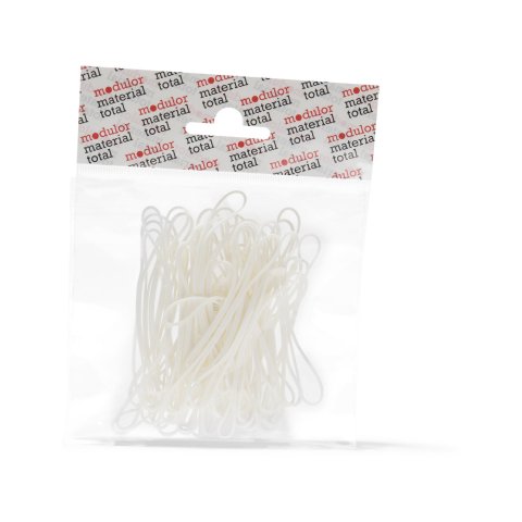 TPE rubber bands app. 90 x 4 mm, white, 25 pieces