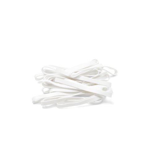 Cintas de goma de elastómeros termoplásticos app. 90 x 6 mm, white, 25 units