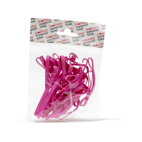 TPE rubber bands app. 90 x 6 mm, pink, 500 pieces