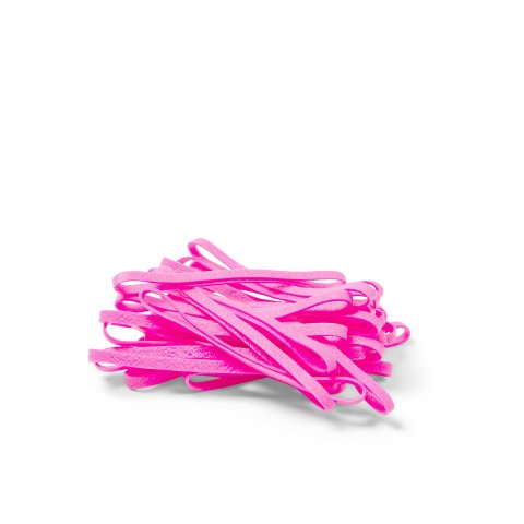 Cintas de goma de elastómeros termoplásticos aprox. 90 x 4 mm, rosa neón, 25 piezas