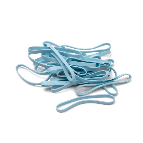 TPE rubber bands approx. 90 x 6 mm, baby blue, 25 pieces