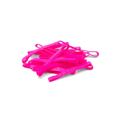 TPE rubber bands approx. 90 x 6 mm, neon pink, 25 pieces