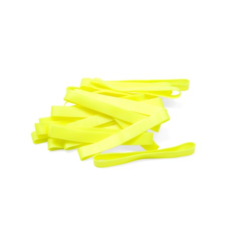 TPE rubber bands approx. 90 x 10 mm, neon yellow, 20 pieces