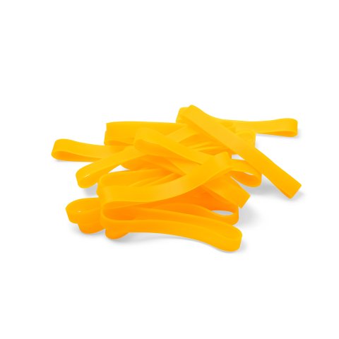 TPE rubber bands approx. 90 x 10 mm, neon orange, 20 pieces