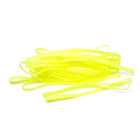 Elastici a fettuccia in TPE circa 130 - 140 x 6 mm, giallo neon, 20 pezzi