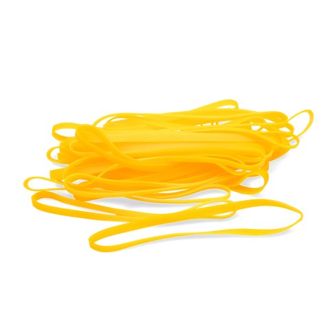 TPE rubber bands approx. 130 - 140 x 6 mm, neon orange, 20 pieces