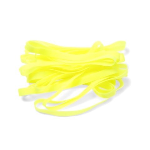 TPE rubber bands approx. 130 - 140 x 10 mm, neon yellow, 20 pieces
