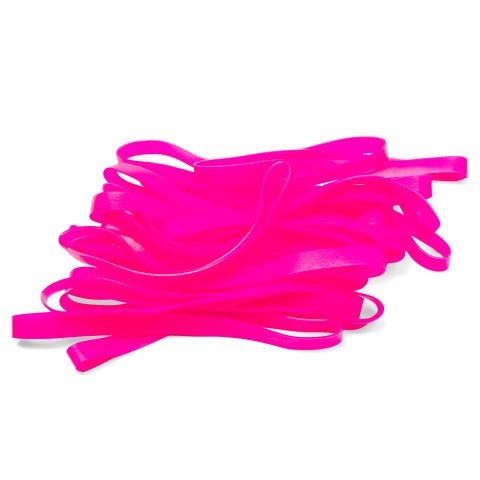 TPE rubber bands approx. 130 - 140 x 10 mm, neon pink, 20 pieces