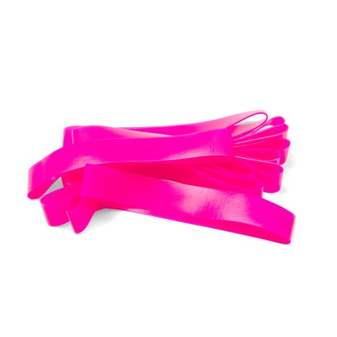Cintas de goma de elastómeros termoplásticos aprox. 130 - 140 x 20 mm, rosa neón, 10 piezas