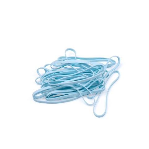 Cintas de goma de elastómeros termoplásticos aprox. 90 x 4 mm, azul bebé, aprox. 500 piezas