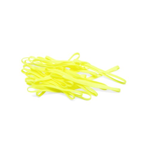 Cintas de goma de elastómeros termoplásticos aprox. 90 x 4 mm, amarillo neón, aprox. 500 unidades