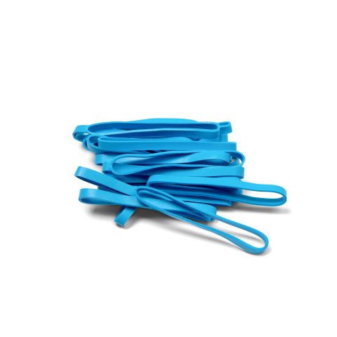 Cintas de goma de elastómeros termoplásticos aprox. 90 x 6 mm, azul claro, aprox. 500 unidades