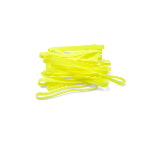 TPE rubber bands approx. 90 x 6 mm, neon yellow, approx. 500 pieces