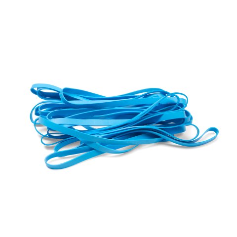 Cintas de goma de elastómeros termoplásticos aprox. 130 - 140 x 6 mm, azul claro, aprox. 500 unidades