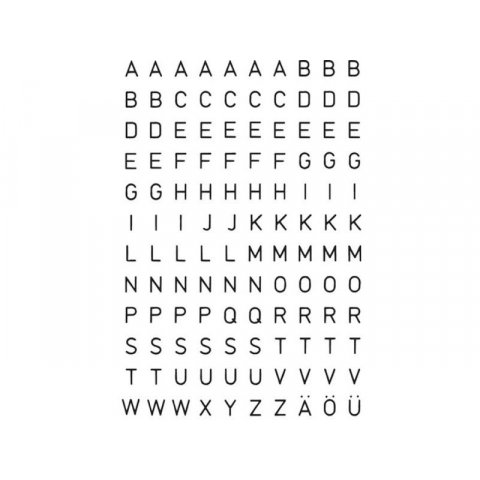 Herma adhesive letters/numbers h=5 mm, A-Z on film, black (4154)
