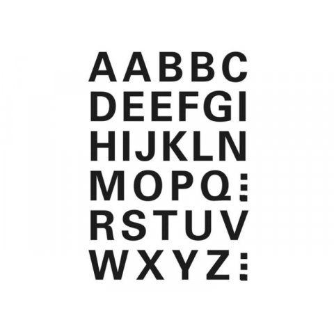 Herma Klebe-Buchstaben/Zahlen h=15 mm, A-Z, Folie, schwarz, 36 Sticker (4163)