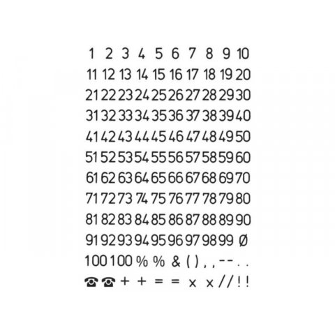 Letras/números autoadhesivos Herma h=5 mm, 1-100 sobre lámina, negro (4155)