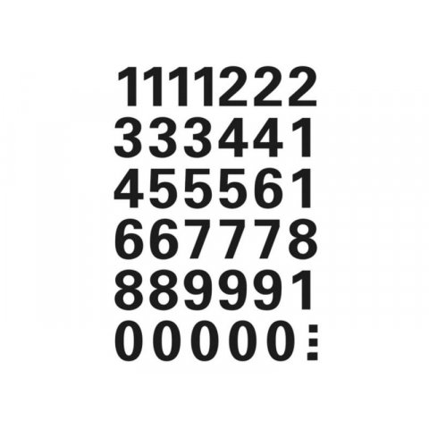 Herma Klebe-Buchstaben/Zahlen h=15 mm, 0-9, Folie, schwarz, 39 Sticker (4164)