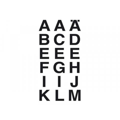 Herma Klebe-Buchstaben/Zahlen h=20 mm, A-Z, Folie, schwarz, 36 Stück (4135)
