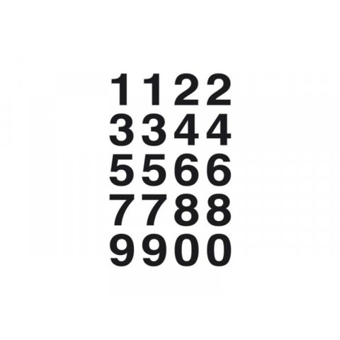 Herma Klebe-Buchstaben/Zahlen h=20 mm, 0-9 , Folie, schwarz, 40 Sticker (4136)