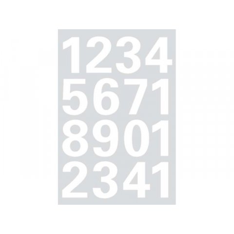 Herma Klebe-Buchstaben/Zahlen h=25 mm, 0-9 aus Folie, weiß (4170)