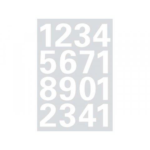 Herma Klebe-Buchstaben/Zahlen h=25 mm, 0-9, Folie, weiß, 32 Sticker (4170)