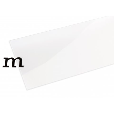 Polystyrol transparent, farblos UV-stabilisiert, 2,00 x 250 x 500 mm