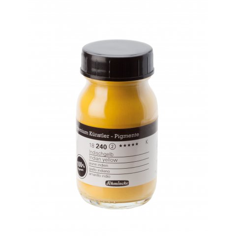 Schmincke pigmentos de pigmentos de artista Tarro de cristal 100 ml, amarillo indio (240)