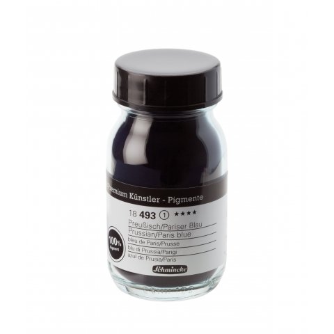 Schmincke Artist pigments Glass jar 100 ml, Prussian/Paris Blue (493)