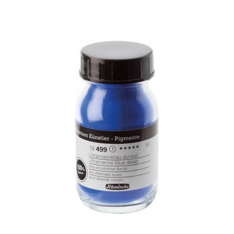 Schmincke Artist pigments Glass jar 100 ml, ultramarine blue dark (499)