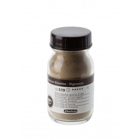 Schmincke pigmentos de pigmentos de artista Tarro de cristal 100 ml, tierra verde de Bohemia (519)
