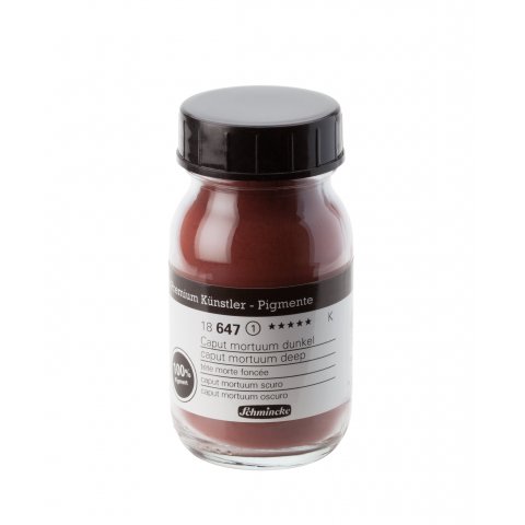 Schmincke Artist pigments Glass jar 100 ml, Caput mortuum dark (647)