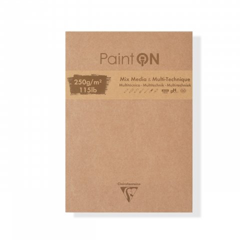 Clairefontaine Mixed Media Block Paint'ON Mix 250 g/m², 176 x 250 mm, mezcla/5 grados, 50 hojas
