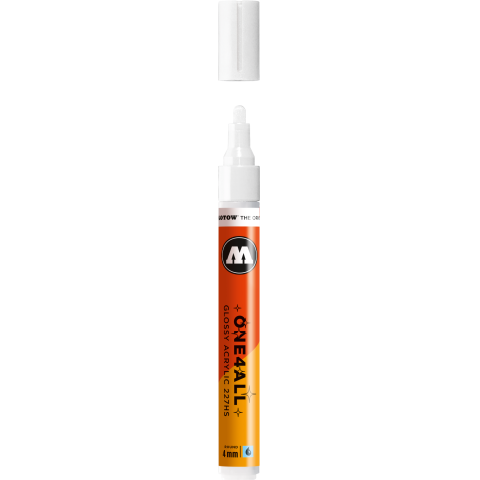 Molotow Lackmarker One4all Glossy 227HS Strichstärke 4 mm, weiß glänzend (251)