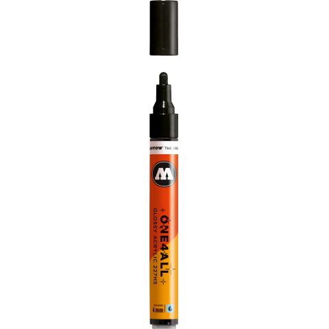 Molotow Lackmarker One4all Glossy 227HS Strichstärke 4 mm, schwarz glänzend (252)