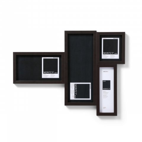 Moritz P wood frame for objects 8 x 24 cm, brown (compar. Alder wood)