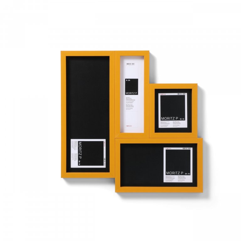 Moritz P wood frame for objects, 12 x 14 cm, mustard yellow (RAL 070 60 60)