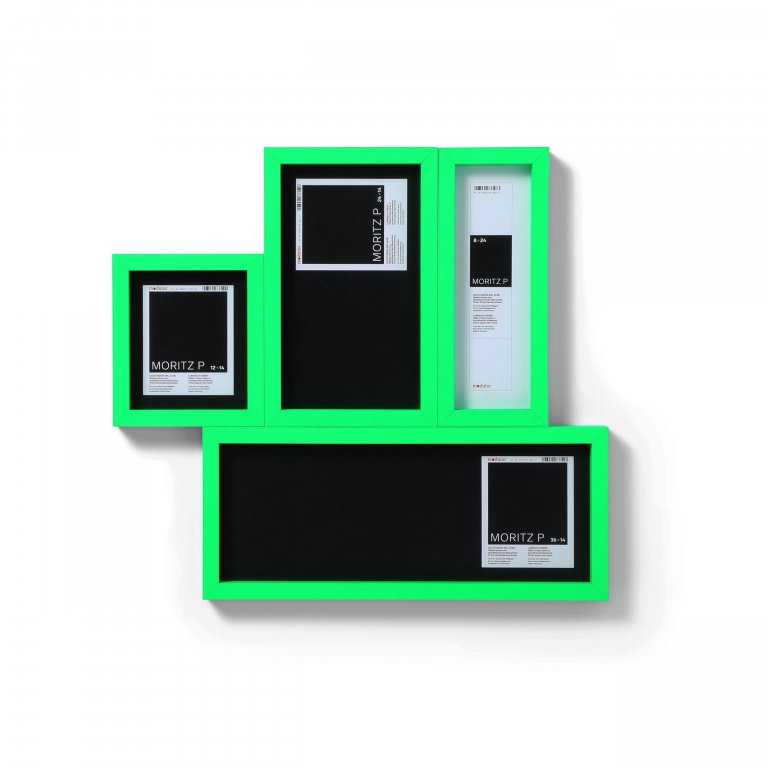 Moritz P wood frame for objects, 12 x 14 cm, luminous green (RAL 6038)