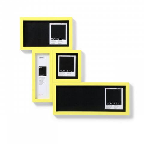 Moritz P wood frame for objects 24 x 14 cm, sulphur yellow (RAL 1016)