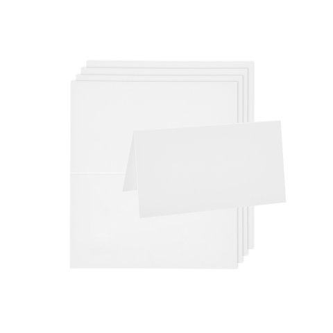 Paper Poetry Luxury Tischkarten 220 g/m², 100 x 90, 5 Stück, 01 weiß