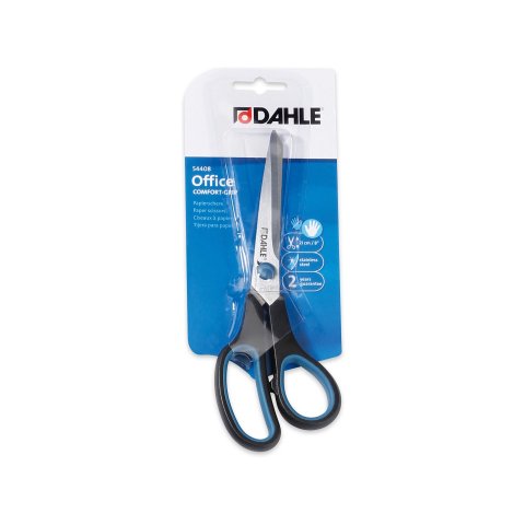 Dahle Office Comfort Grip paper scissors righthander, 8' (210 mm), Nr. 54408, blister pack