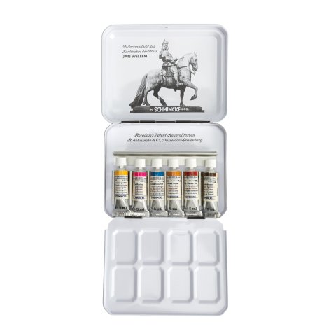 Schmincke Aquarellfarbe Horadam, Retro-Set Jan Wellem, 6 x 5 ml im Reisekasten, Tuben (74673)