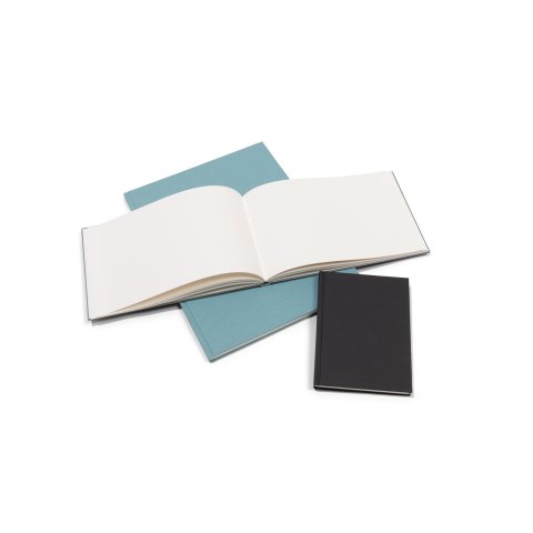 Portada del cuaderno de bocetos de tela de libro inglesa 120 g/m², 120x160 vertical, 96 hojas, negro