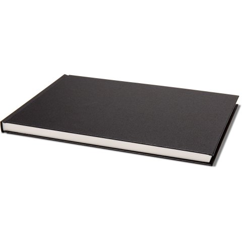 Portada del cuaderno de bocetos de tela de libro inglesa 120 g/m², 240x160 horizontal, 96 hojas, negro