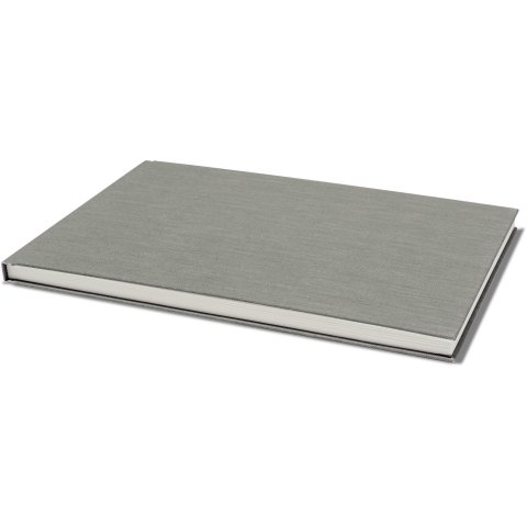 Libro degli ospiti e per schizzi, rivestito in cotone 120 g/m², 240x160 paesaggio, 96 fogli, grigio