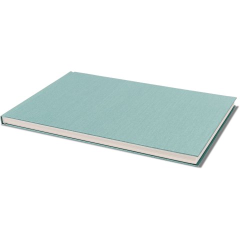 Portada del cuaderno de bocetos de tela de libro inglesa 120 g/m², 240x160 horizontal, 96 hojas, azul claro