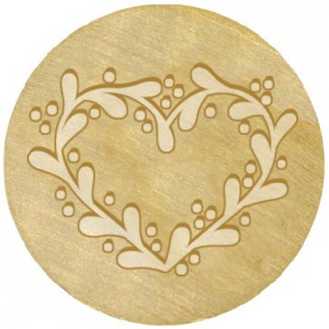 Artemio metal seal ø 25 mm Brass, heart