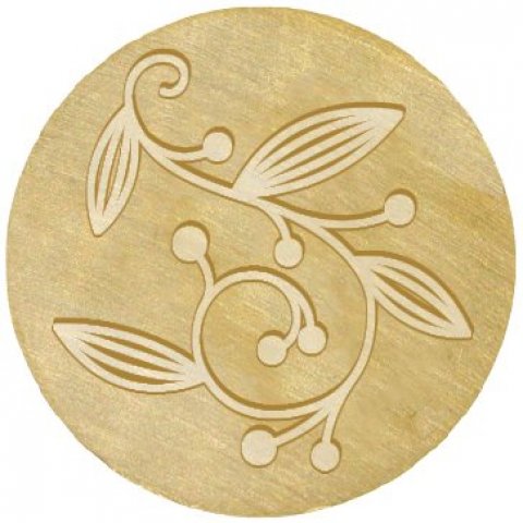 Artemio metal seal ø 25 mm Brass, Arabesque