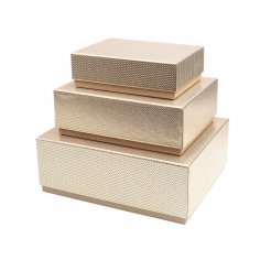 Geschenkschachtel-Set Kraftpapier Grid Box